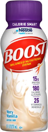 Nestle Healthcare Nutrition Boost Calorie Smart Oral Supplement Very Vanilla Flavor 8 oz. Bottle Ready to Use - 12188056