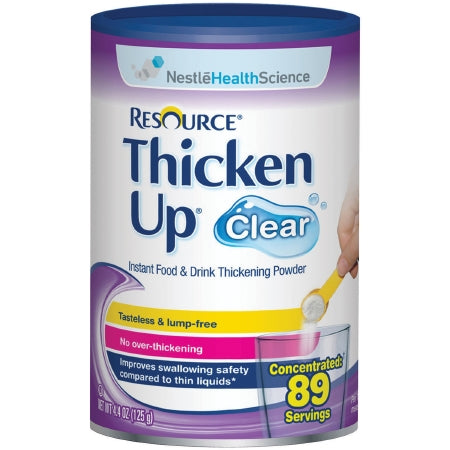 Nestle Healthcare Nutrition Resource Thickenup Clear Food and Beverage Thickener 4.4 oz. Canister Unflavored Powder Consistency Varies By Preparation - 10043900151950