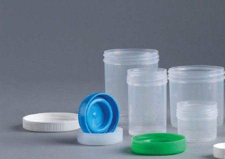 Samco Wide-Mouth Bio-Tite - Specimen Container 53 mm Opening 120 mL (4 oz.) Screw Cap Patient Information Sterile - 01 0038