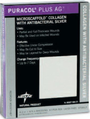 Med-Tech Resources Puracol Plus Collagen Dressing Sheet Collagen 4.25 X 4.5 Inch, 2 mm Thick - SC8644EPZ