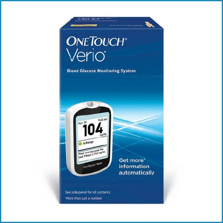 LifeScan Verio IQ Blood Glucose Meter 5 Seconds Stores Up To 750 Results, 7-, 14-, 30-, and 90-Day Averaging No Coding - 5388526701