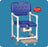 Elite - Commode / Shower Chair Fixed Arm PVC Frame With Backrest - ELT817 PFR G