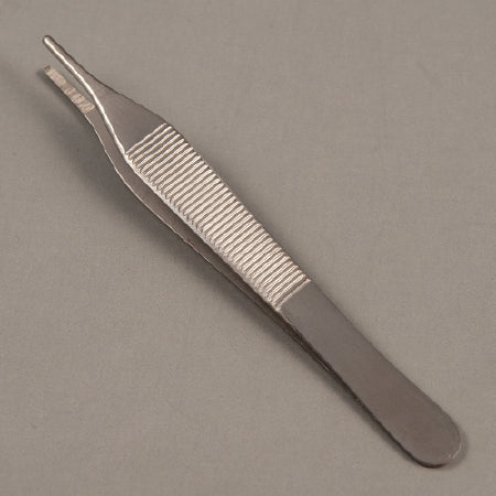 Sklar Merit Dressing Forceps Adson 4-3/4 Inch Physician Grade Stainless Steel Sterile NonLocking Thumb Handle Straight Blunt Serrated Tips - 96-2570