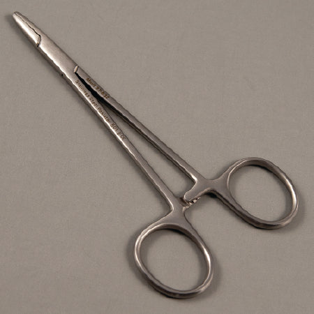 Merit - Needle Holder 5-1/2 Inch Length Cross Serrated Tips Finger Ring Handle - 96-2580M