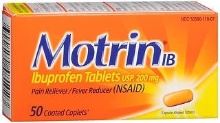 Johnson & Johnson Consumer Motrin IB Pain Relief 200 mg Strength Ibuprofen Tablet 50 per Bottle - 30300450481024