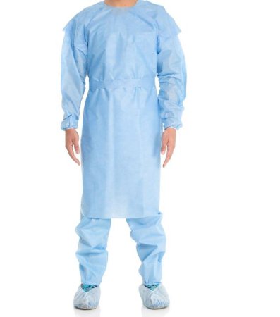 Halyard Tri-Layer - Protective Procedure Gown Large Blue NonSterile AAMI Level 1 Disposable - 54110