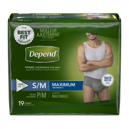 Kimberly Clark Depend FIT-FLEX Adult Absorbent Underwear Pull On Small / Medium Disposable Heavy Absorbency - 43616