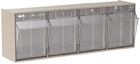 Akro-Mils TiltView Tilt Front Bin Tan Plastic 6-3/4 X 8-3/16 X 23-5/8 Inch - 6704