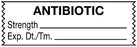 United Ad Label Pre-Printed Label Anesthesia Label ANTIBIOTIC Strength____________Exp. Dt./Tm.____________ White 1/2 X 1-1/2 Inch - ULTA045