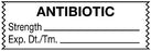 UAL - Drug Label Anesthesia Label Tape Antibiotic Strength_Exp_Dt Tm White 1/2 X 1-1/2 Inch - ULTA045