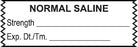 United Ad Label Pre-Printed Label Anesthesia Label Normal Saline/Srength _______/Exp. Dt./Tm.____ White 1/2 X 1-1/2 Inch - ULTJ030