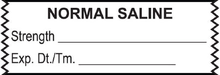 United Ad Label Pre-Printed Label Anesthesia Label Normal Saline/Srength _______/Exp. Dt./Tm.____ White 1/2 X 1-1/2 Inch - ULTJ030
