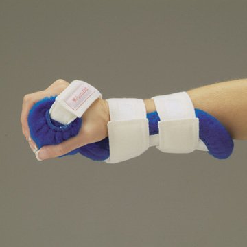 Pucci Eze - Resting Hand Splint Fleece Right Hand Blue / White One Size Fits Most - 411R