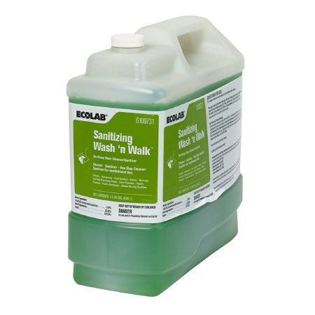 Ecolab Sanitizing Wash 'n Walk Floor Cleaner Liquid 2.5 gal. Jug Mild Scent - 6100731