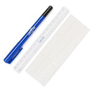 Medline - Skin Marker Gentian Violet Fine Tip 6 Inch, With Ruler and Labels Sterile - DYNJSM04