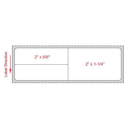 Meditech - Blank Label Thermal Label White Paper 1-1/4 X 4 Inch - LDWHP155