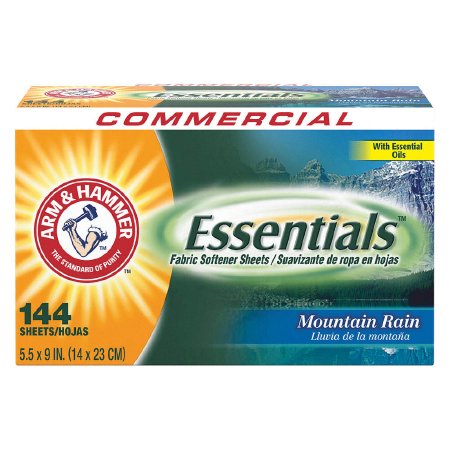 Arm & Hammer Essentials - Fabric Softener 144 Count Box Sheet Mountain Fresh Scent - 33200-00102