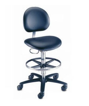 Millennium Series - Lab Stool Contoured Backrest Pneumatic Height Adjustment 5 Casters Atlantis - 21521B-DUR031