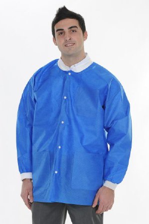 Valumax International Lab Jacket Valumax Extra-Safe Royal Blue Medium Hip Length Limited Reuse - 3630RYM