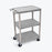 Luxor Utility Cart 18 X 24 X 34 Inch 3 Shelves Gray - HE34-G