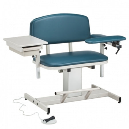 Clinton Industries Power Series Extra Wide Power Blood Drawing Chair Single Adjustable Flip Armrest Desert Tan - 6352-3DT