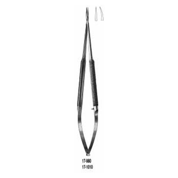 Miltex-Integra Holder Needle 7-1/8" Curved 0.6Mm Tip Stainless Steel Ea - 17-1010