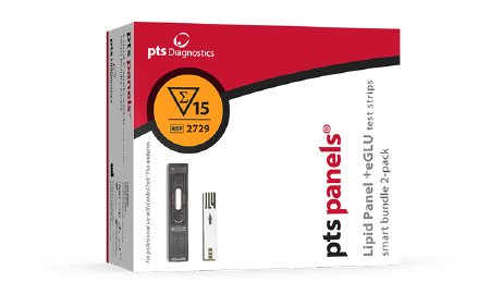 PTS Diagnostics CardioChek Plus Lipid + eGLU Smart Bundle Rapid Test Kit Caridac / Lipids / General Chemistry Total Cholesterol / HDL / LDL / Triglycerides / Glucose Whole Blood Sample CLIA Waived 30 Tests - 2729