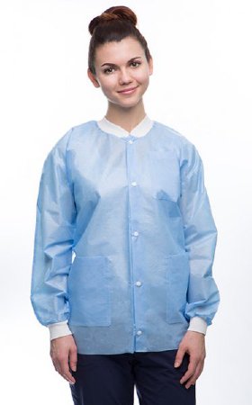 Long Sleeves Hip Length Lab Coat