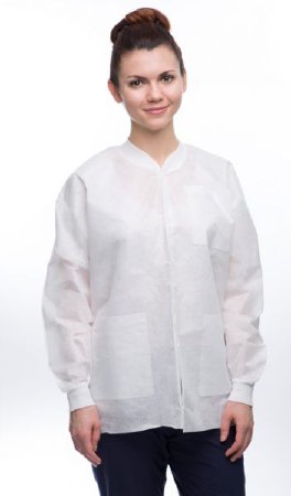 Valumax International Lab Jacket Valumax Easy-Breathe White Medium Hip Length Limited Reuse - 3530WHM