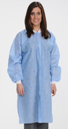 Valumax International Lab Coat Valumax Easy-Breathe Medium Blue 2X-Large Knee Length Limited Reuse - 3560MBXXL