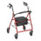 drive - 4 Wheel Rollator Red Adjustable Height / Folding Steel Frame - R800RD
