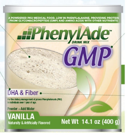 Nutricia North America PhenylAde GMP PKU Oral Supplement Vanilla Flavor 400 Gram Can Powder - 6832