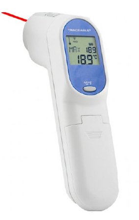 Control 3 Holdings LLC Traceable Infrared Thermometer Fahrenheit / Celsius -76° to +932°F (-60° to +500°C) Infrared Sensor Handheld Battery Operated - 4470