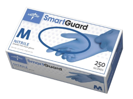 SmartGuard - Exam Glove Medium NonSterile Nitrile Standard Cuff Length Textured Fingertips Blue Chemo Tested - SG312