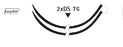 Aesculap PremiCron Suture with Needle Nonabsorbable Coated Green Suture Braided Polyester Size 5 75 cm Suture Double-Armed 76 mm Length 3/8 Circle Reverse Cutting Needle - B0026223
