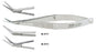 Miltex - Corneal Scissors Castroviejo 3-3/4 Inch Length OR Grade German Stainless Steel NonSterile Thumb Handle with Spring Angled Blade Blunt Tip / Blunt Tip - 18-1572