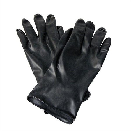 North - Utility Glove Size 9 Butyl Rubber Black 11 Inch Beaded Cuff NonSterile - 113949C