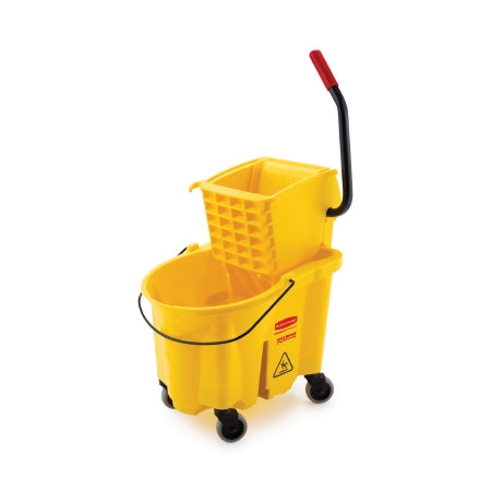 Rubbermaid - Mop Bucket with Wringer 26 Quart Yellow - FG748000YEL
