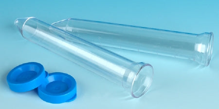 Globe Scientific Urinalysis Tube Conical Bottom Plain 21 X 105 mm 12 mL Blue Snap Cap Polystyrene Tube - 112014
