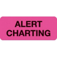 First Healthcare Products Pre-Printed Label Allergy Alert ALERT CHARTING Fluorescent Pink 15/16 X 2-1/4 Inch - 50771