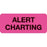 First Healthcare Products Pre-Printed Label Allergy Alert ALERT CHARTING Fluorescent Pink 15/16 X 2-1/4 Inch - 50771