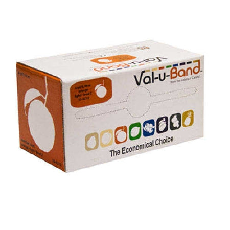 Fabrication Enterprises Val-u-Band Exercise Resistance Band Orange 3 X 3 X 6 Inch Light Resistance - 1538677