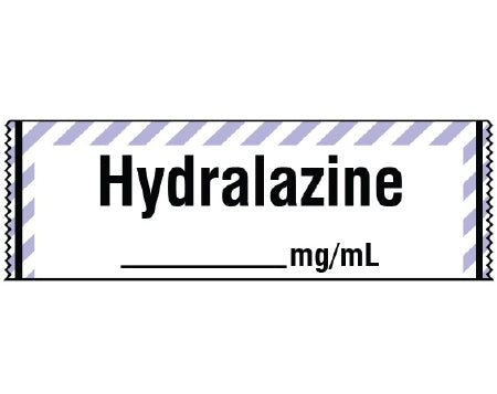 Shamrock Scientific Shamrock Pre-Printed Label Anesthesia Label Hydralazine / _____ mg/mL Violet / White 1/2 X 500 Inch - SA-2911