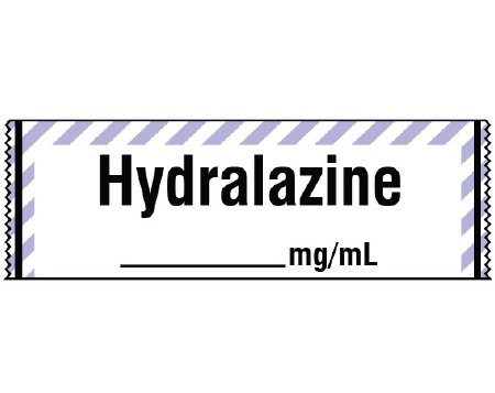Shamrock - Drug Label Anesthesia Label Tape Hydralazine_mg/mL Violet / White 1/2 X 1 Inch - SA-2911
