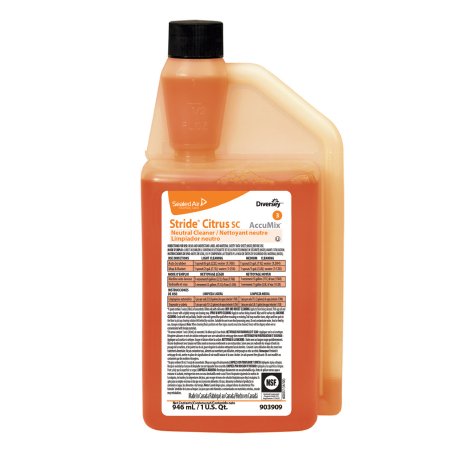 Diversey Stride Citrus SC - Surface Cleaner Alcohol Based Manual Pour Liquid Concentrate 32 oz. Bottle Citrus Scent NonSterile - DVS903909
