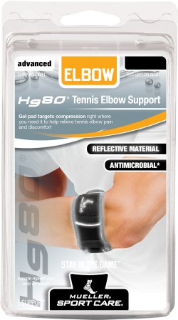 Hg80 - Elbow Brace Small / Medium Tennis Left or Right Elbow Black - 79018
