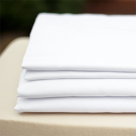 Beacon Linens Bed Sheet Fitted 36 X 80 X 14 Inch White Polyester Microfiber Reusable - BL-001