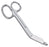 Prestige Medical Prestige Medical Bandage Scissors 5-1/2 Inch Length Stainless Steel NonSterile Finger Ring Handle Angled Blunt/Blunt - 54