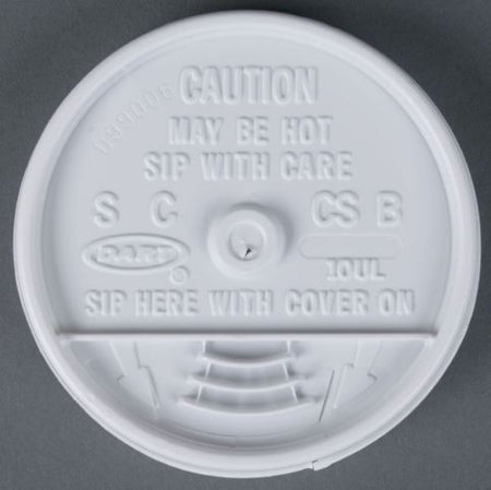 Saalfeld Redistribution Dart Solo Lid White, Sip Through, Plastic - 10UL