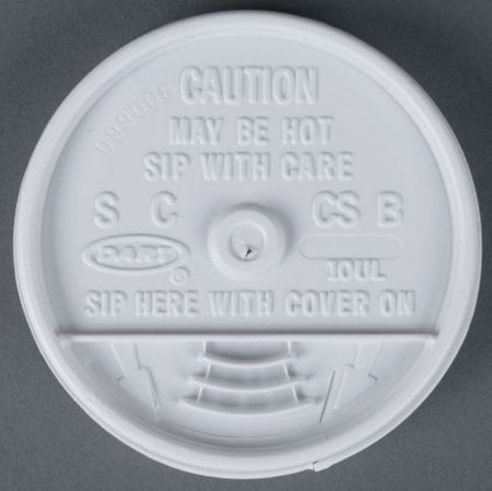 Dart Solo - Drinking Cup Lid White, Sip Through, Plastic - 10UL